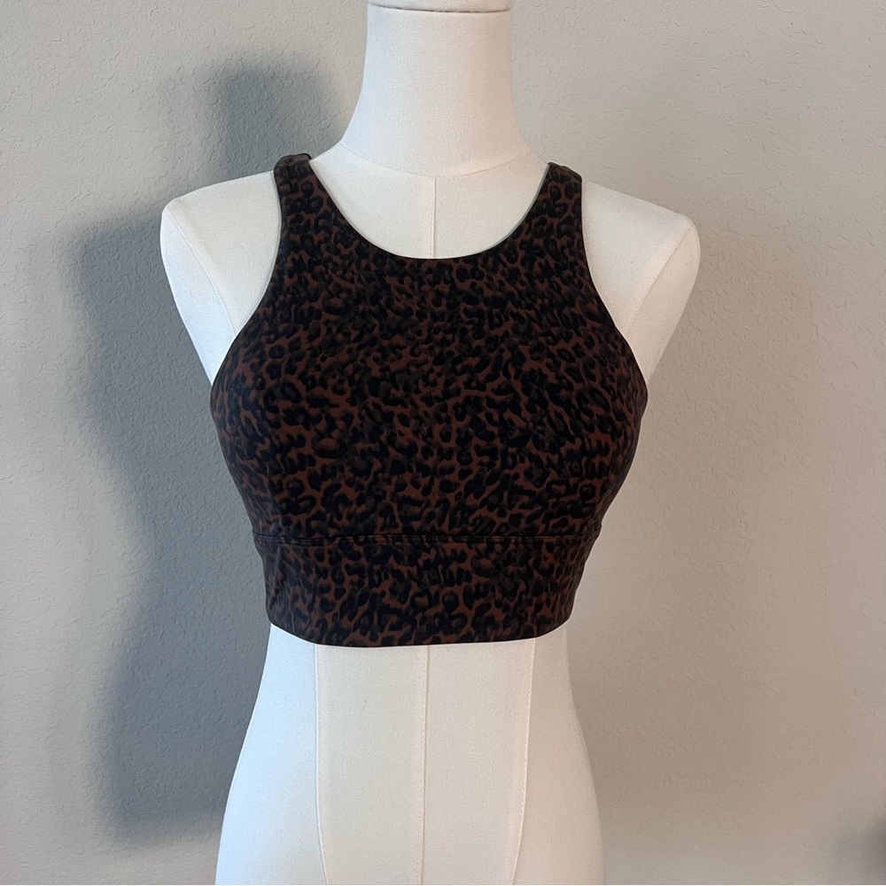 Varley Leopard Print Sports Bra - Picture 3 of 7